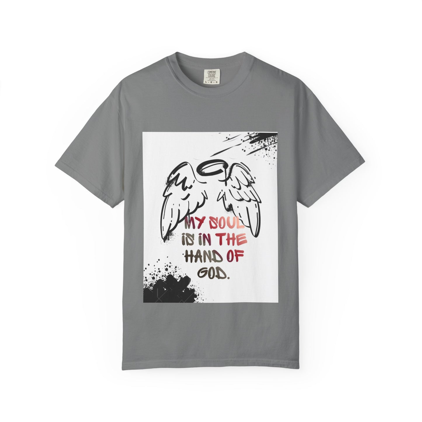 Angel Wings Graphic T‑Shirt — "My Soul Is In The Hand of God" Inspirational Tee