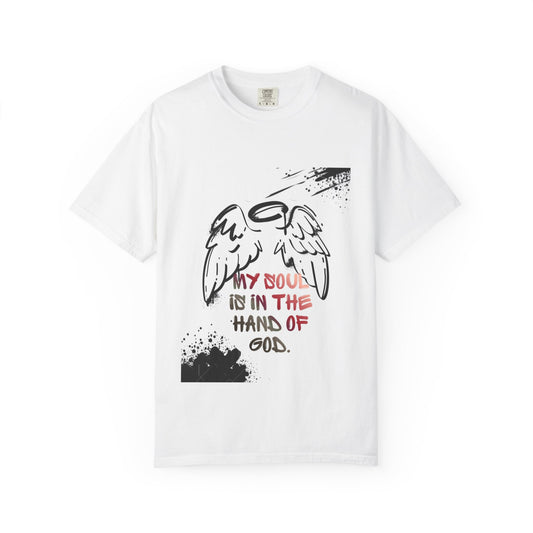 Angel Wings Graphic T‑Shirt — "My Soul Is In The Hand of God" Inspirational Tee