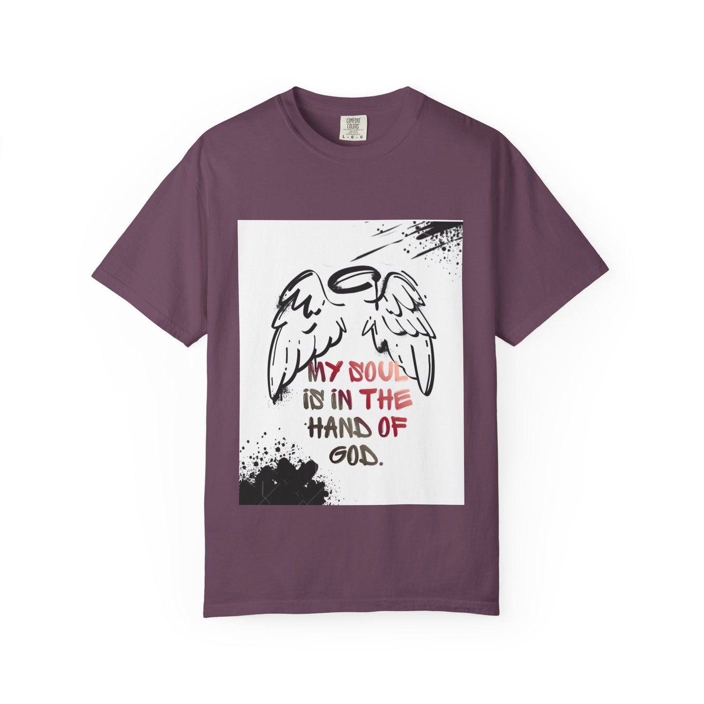 Angel Wings Graphic T‑Shirt — "My Soul Is In The Hand of God" Inspirational Tee