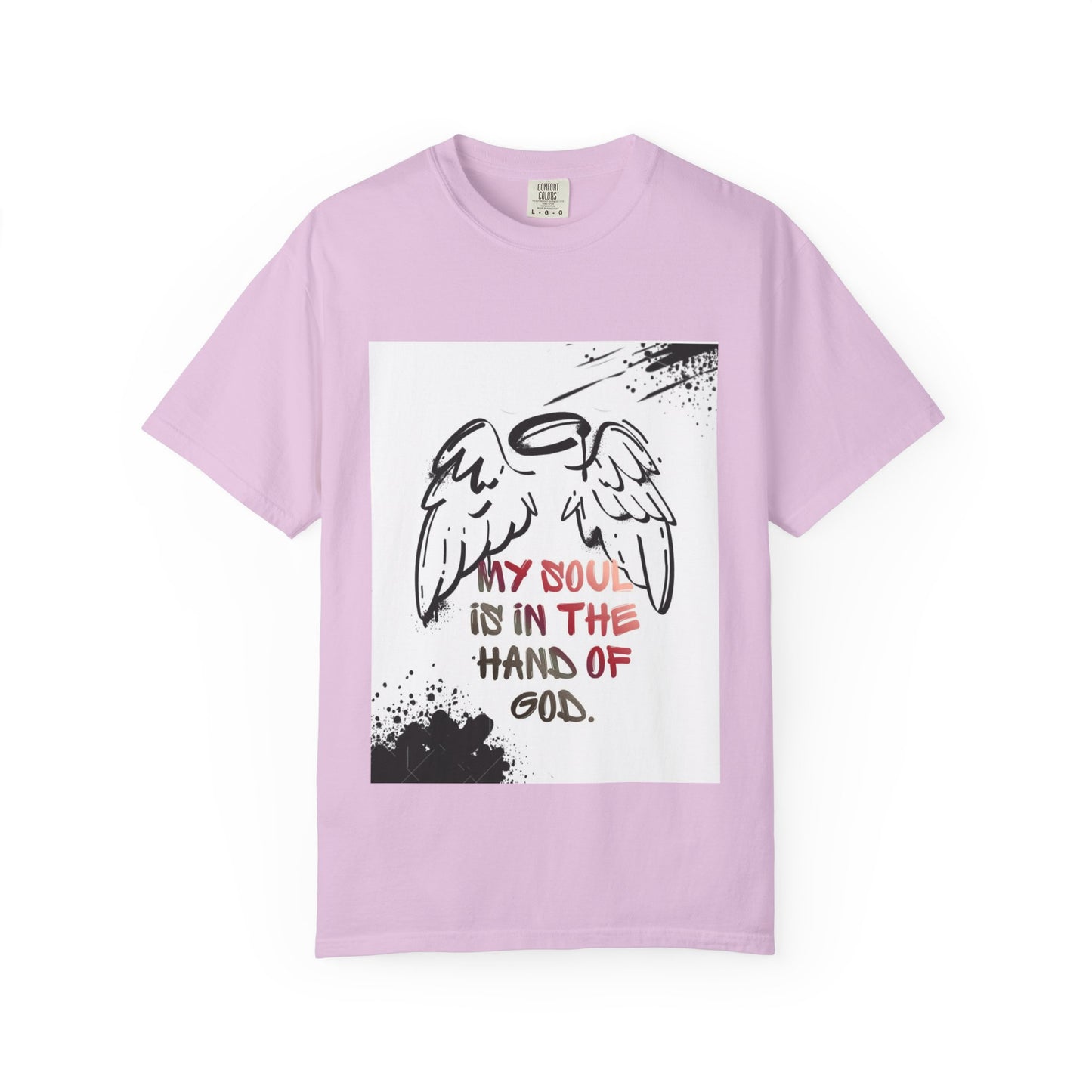 Angel Wings Graphic T‑Shirt — "My Soul Is In The Hand of God" Inspirational Tee