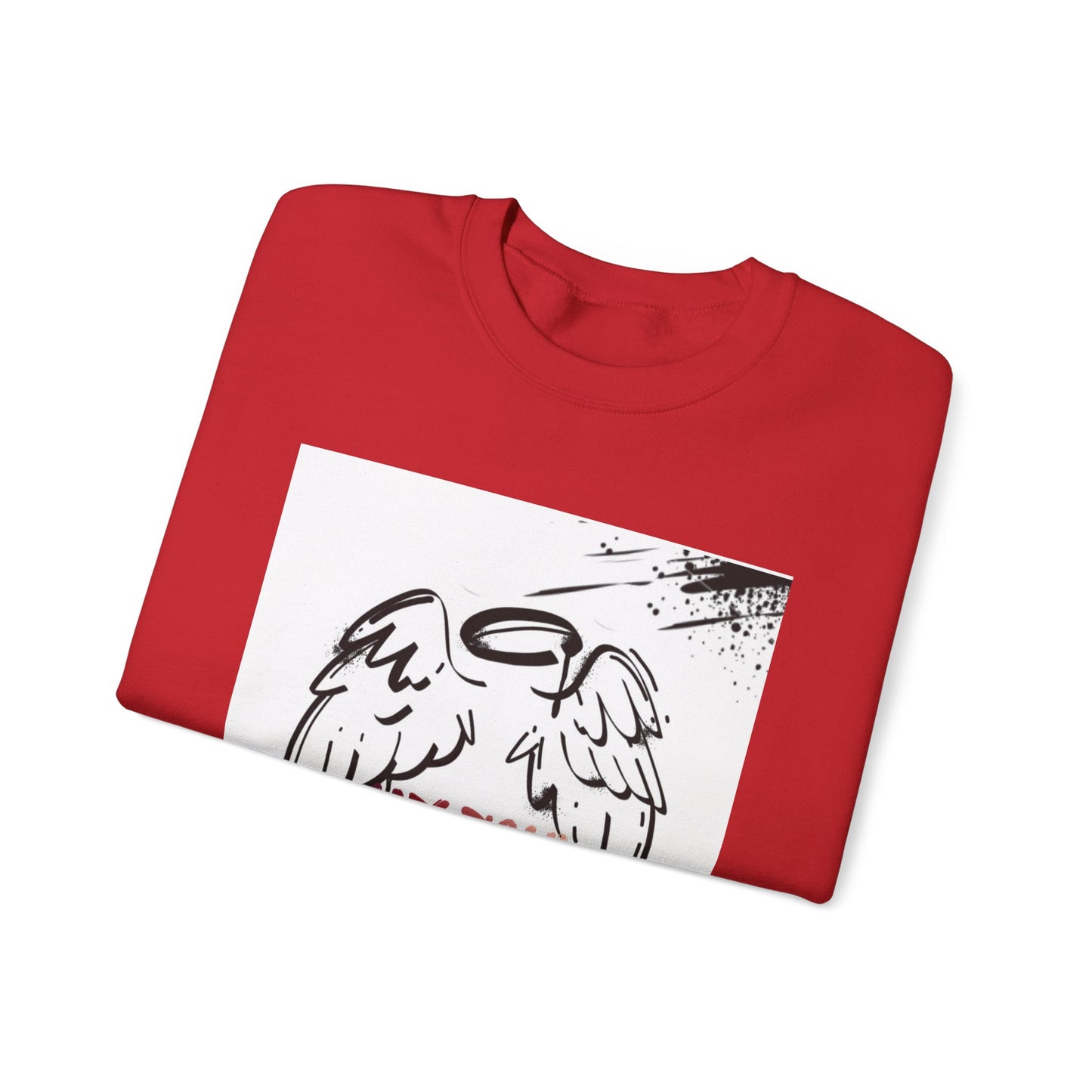 Christian Crewneck Sweatshirt — "My Soul Is In The Hand Of God" Angel Wings Graphic