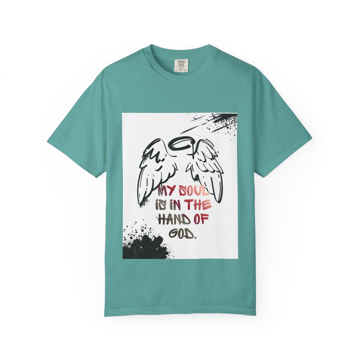 Angel Wings Graphic T‑Shirt — "My Soul Is In The Hand of God" Inspirational Tee