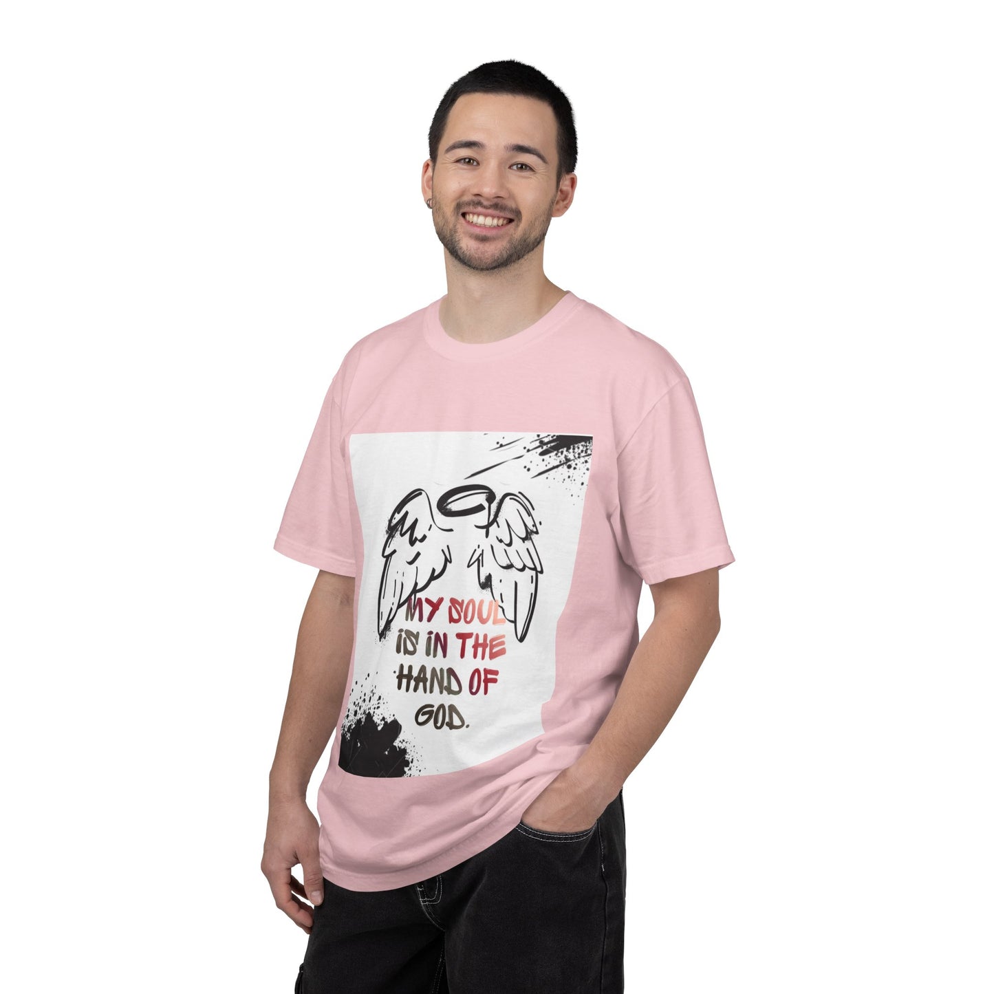 Angel Wings Graphic T‑Shirt — "My Soul Is In The Hand of God" Inspirational Tee
