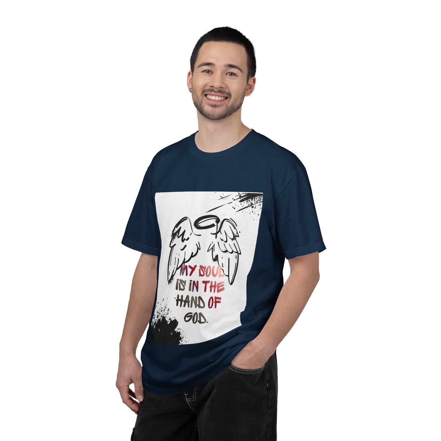 Angel Wings Graphic T‑Shirt — "My Soul Is In The Hand of God" Inspirational Tee