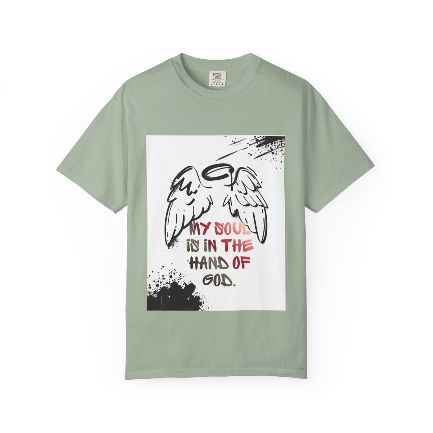 Angel Wings Graphic T‑Shirt — "My Soul Is In The Hand of God" Inspirational Tee