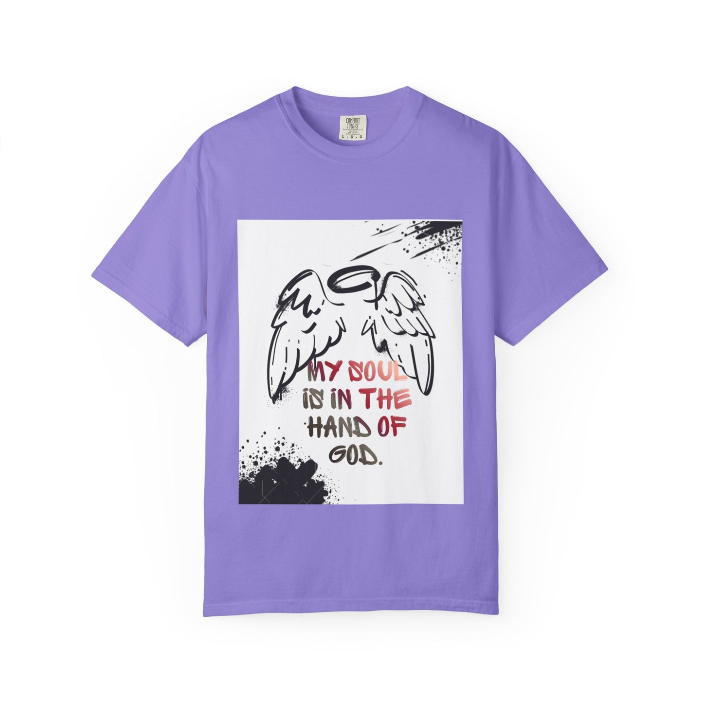 Angel Wings Graphic T‑Shirt — "My Soul Is In The Hand of God" Inspirational Tee