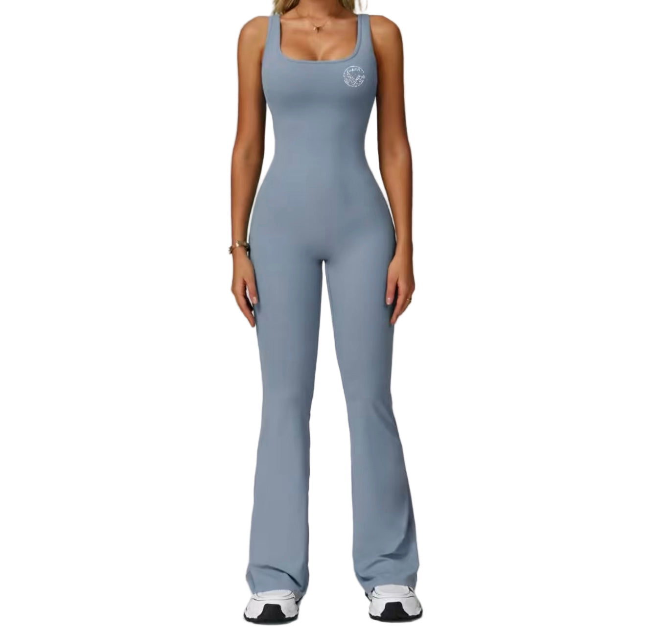 Women's Full-Length Jumpsuit-Chocolate brown - 'blue